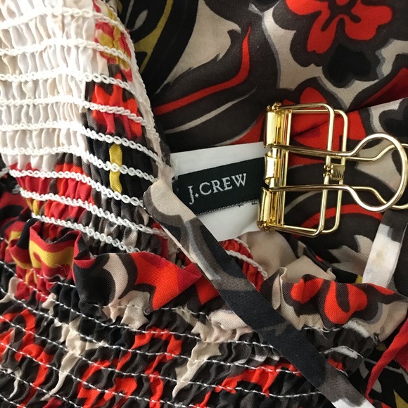 SOLD. J Crew 100% Silk Florentine Print Midi Sun Dress - Picture 9 of 15